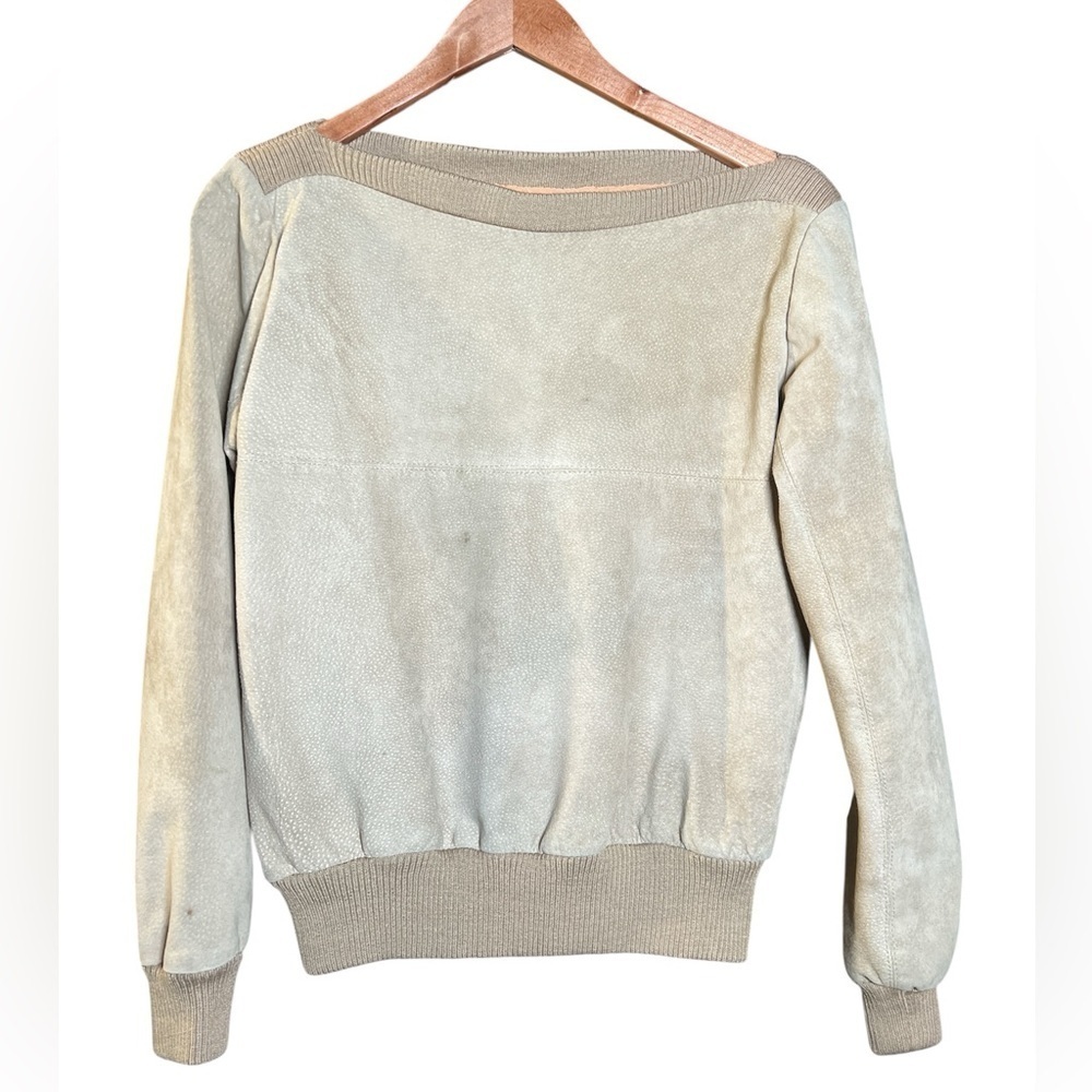 Kenar vintage 100% leather Cream pullover S